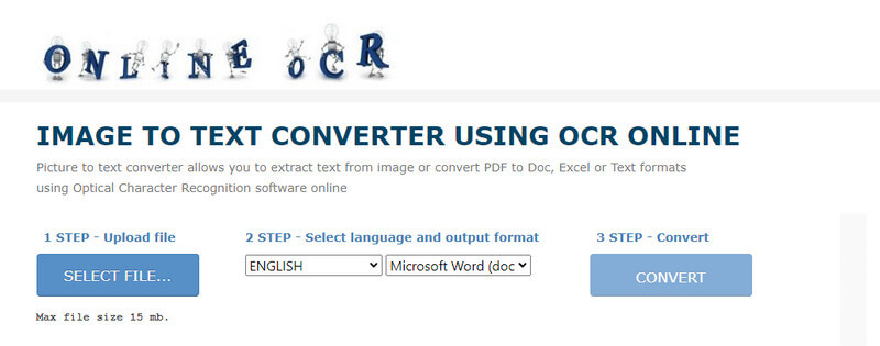 Convertidor de JPG a Word OCR en línea