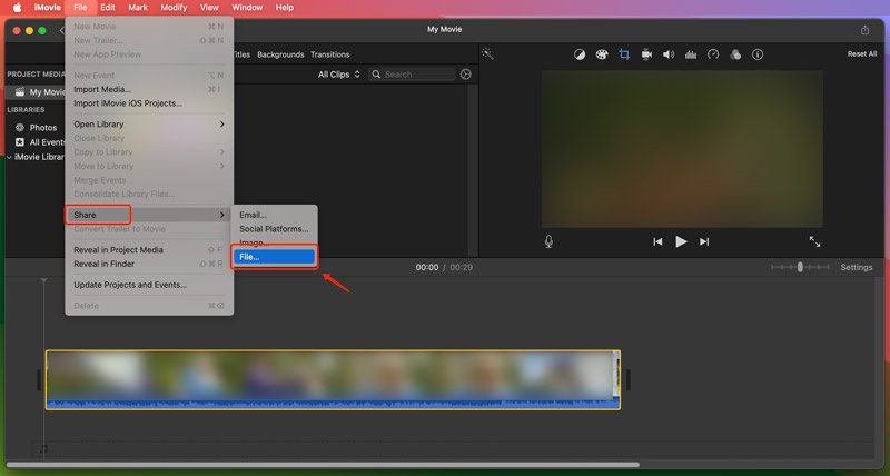 Convertir MP4 a MOV en iMovie