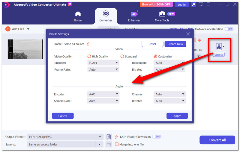 Ajustar la configuración del perfil
