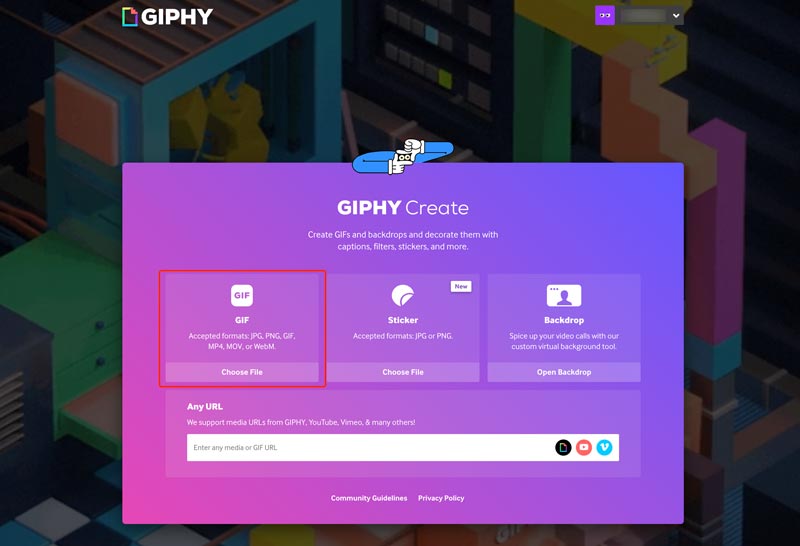 GIPHY Crear GIF