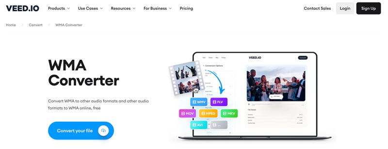 VEED.IO Convertidor WMA en línea