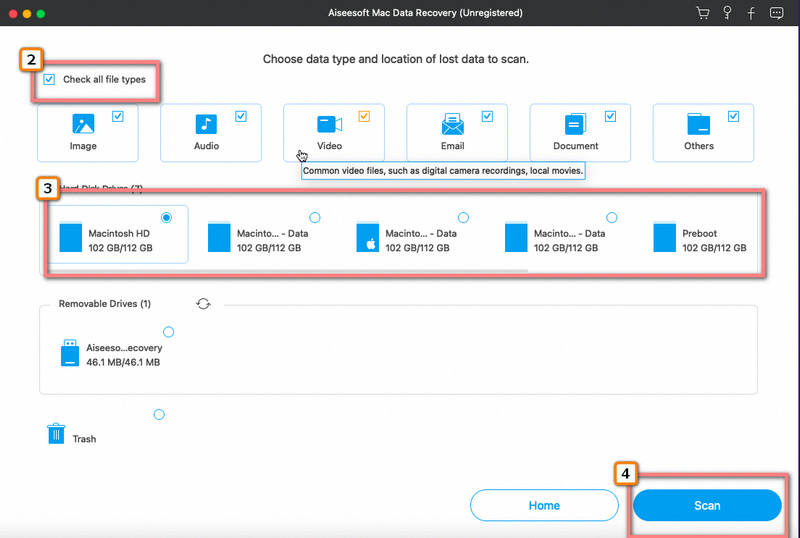 Seleccione Archivos y Drive