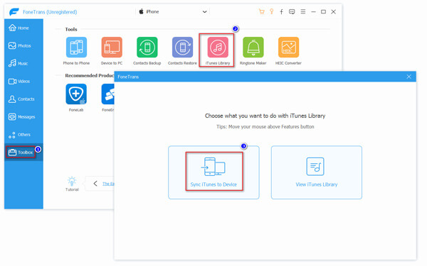 Sincronizar iTunes con el dispositivo