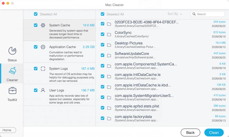 Limpiador de archivos basura para Mac