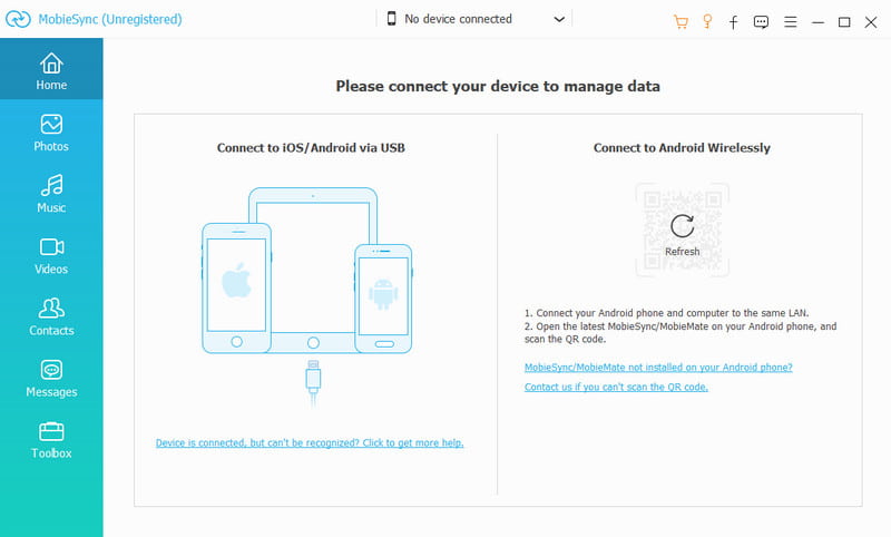 Conexión Aiseesoft MobieSync