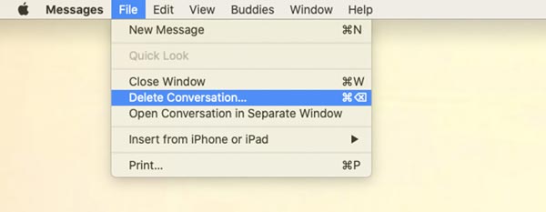 Eliminar conversación de Mac en la aplicación Mensajes