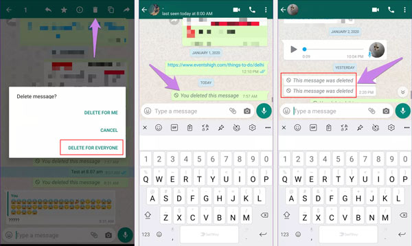 Cómo eliminar un mensaje de WhatsApp para todos