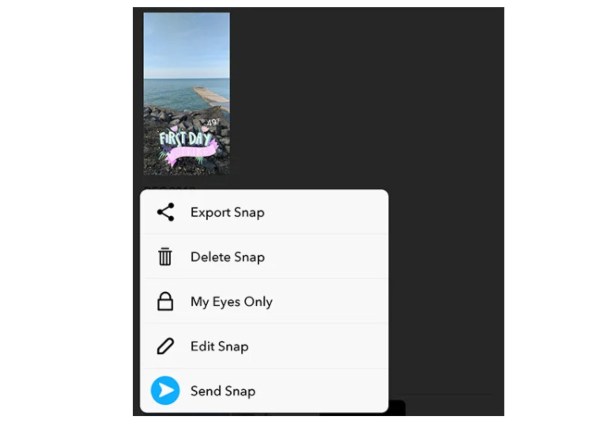 Eliminar fotos de Snapchat de los recuerdos