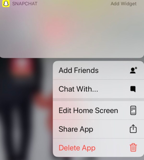 Desinstalar la aplicación Snapchat