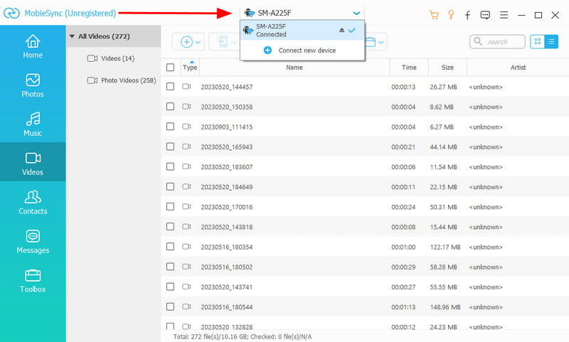 Aiseesoft MobieSync Descargar Conectar nuevo dispositivo