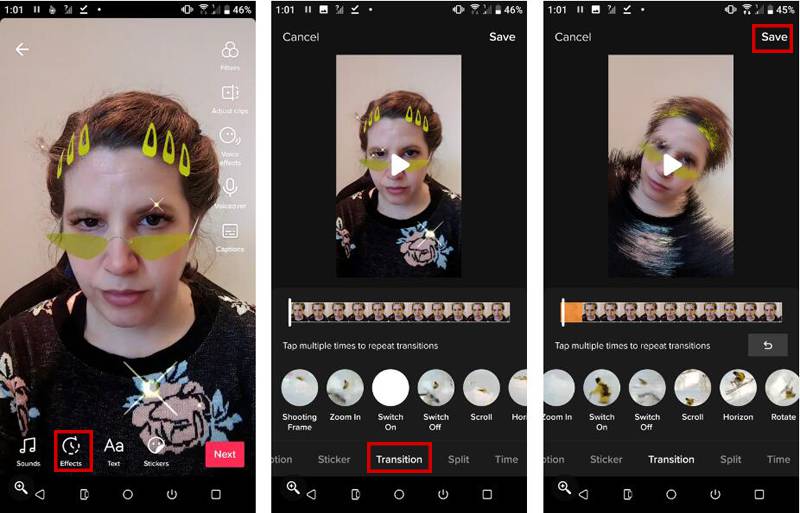 Haz una transición simple en Tiktok