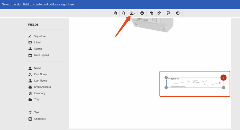 Descargar documento Word firmado con Docusign