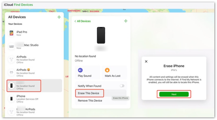 Borra tu iPhone de forma remota usando Buscar mi iPhone.
