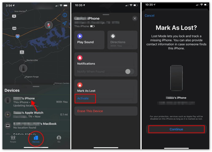 Marca tu dispositivo como iPhone perdido