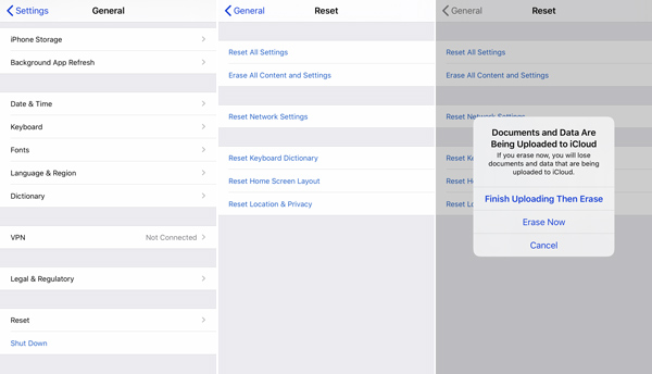 Restablecer todo el contenido y la configuración en iPhone