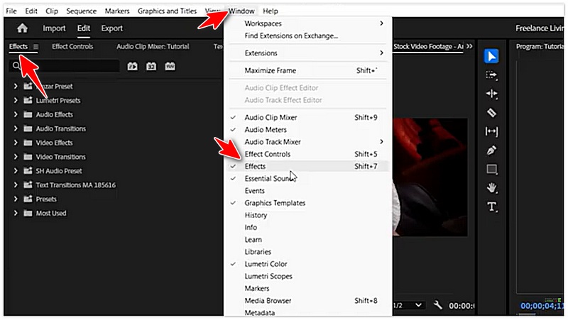 Efectos de clic en Adobe