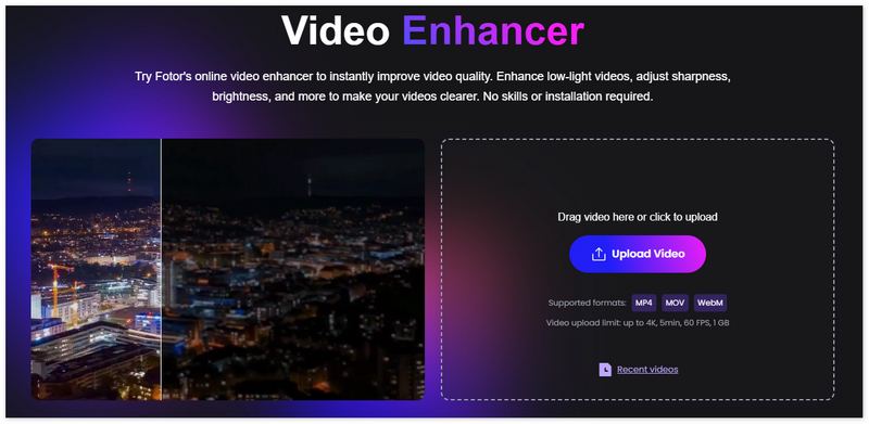 Subir vídeo a Fotor