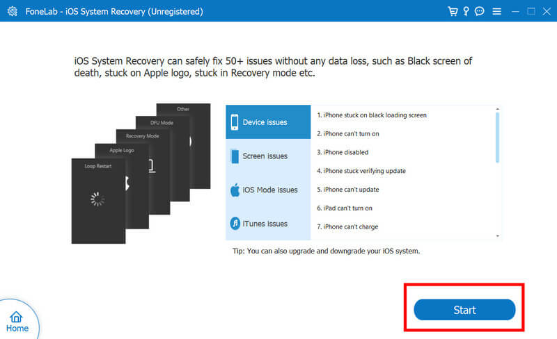 Reparar el sistema iOS