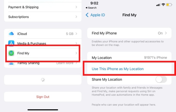 Congelar ubicación usando otro dispositivo iOS
