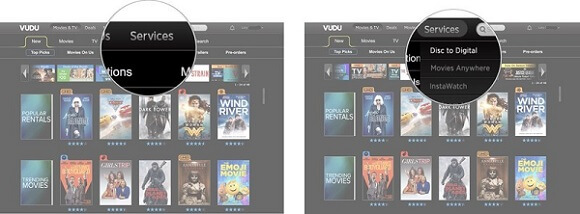 Vudu Disc a películas digitales en línea