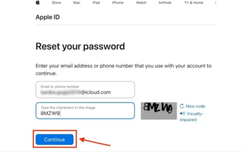 Ingrese ID de Apple