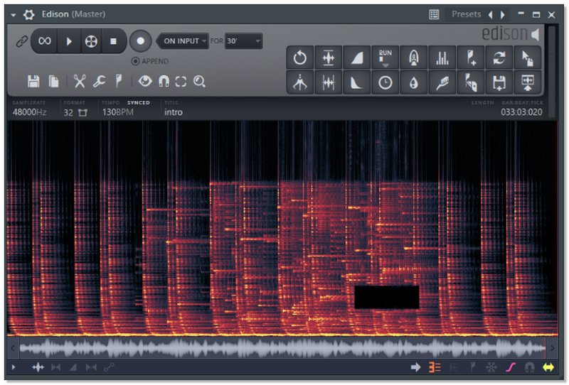 Abre Edison Master en FL Studio para aislar la voz.