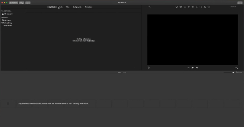 Crear nuevo imovie