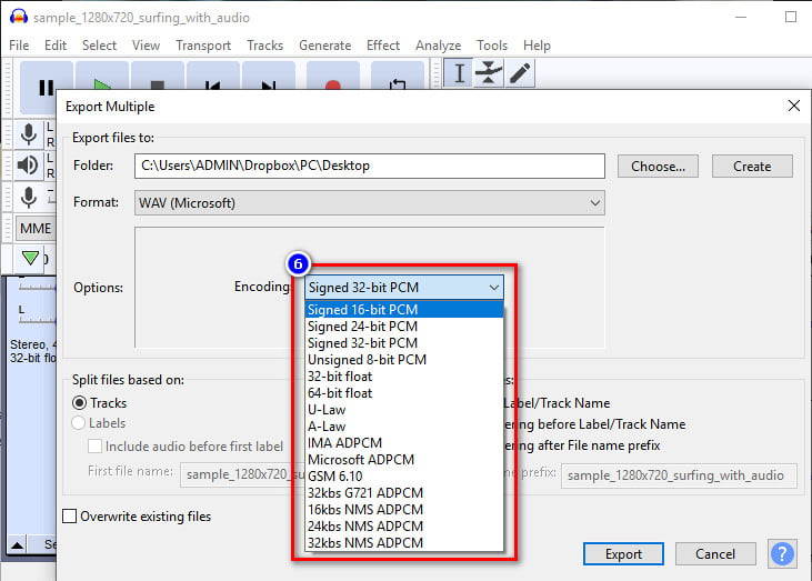 Cambiar la configuración de codificación