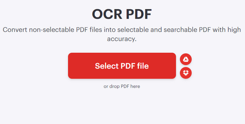 ILovePDF Seleccionar archivo PDF Hacer que se pueda realizar búsquedas en PDF