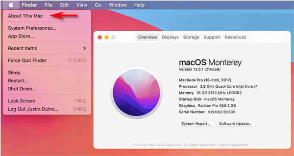 Consulte la información de Acerca de esta Mac