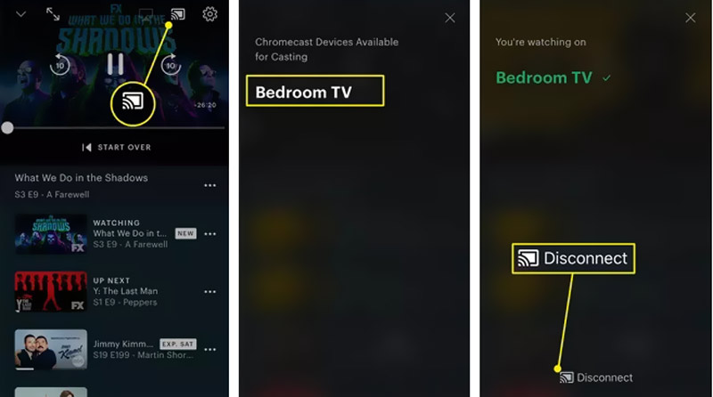 Chromecast iPhone Mirroring Aplicaciones integradas