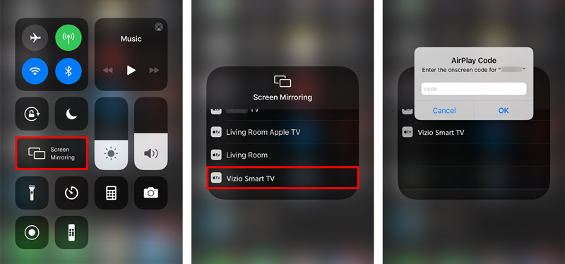 Duplicar iPhone a VIZIO TV AirPlay