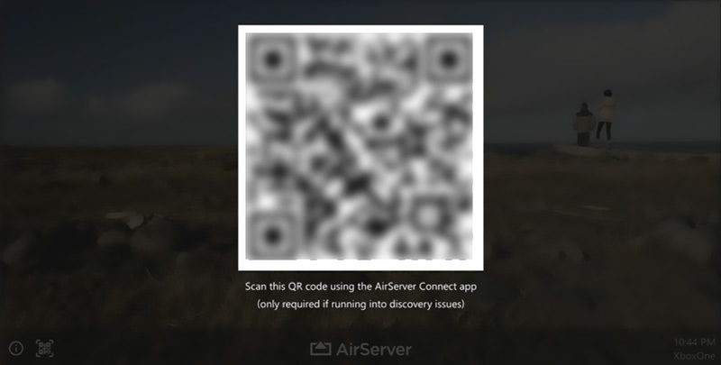 Código QR de AirServer Edición Xbox