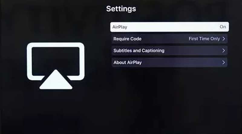 Encienda AirPlay en Smart TV
