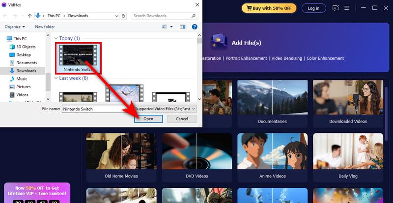 Sube el vídeo del juego