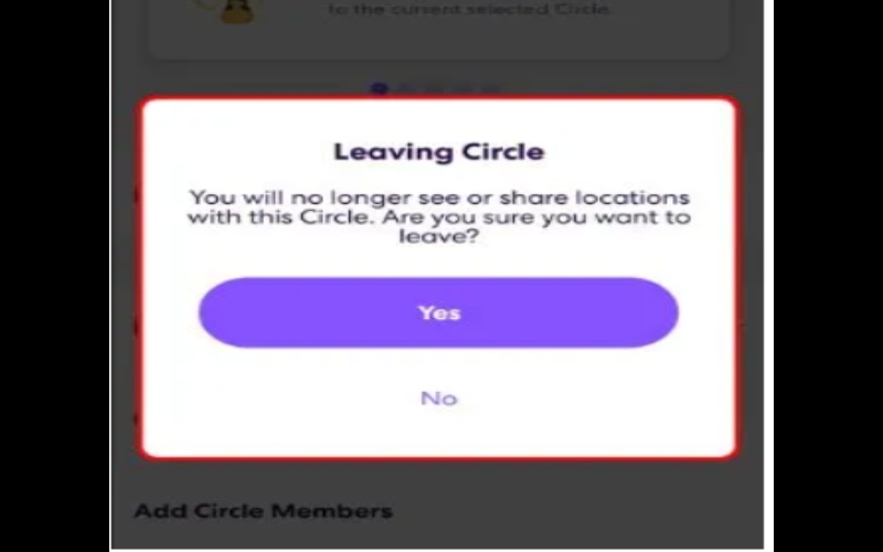 Desactivar ubicación del círculo