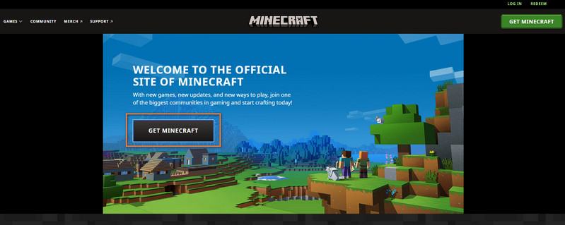 Sitio web oficial de Minecraft