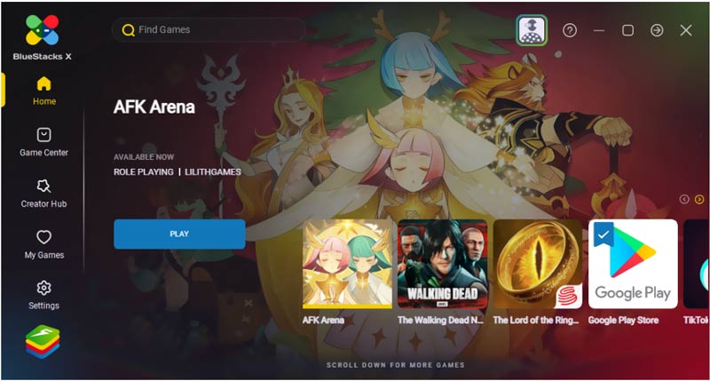 Use BlueStacks X para jugar juegos móviles en la PC