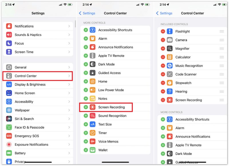 Enable Screen Recording Feature On Iphone
