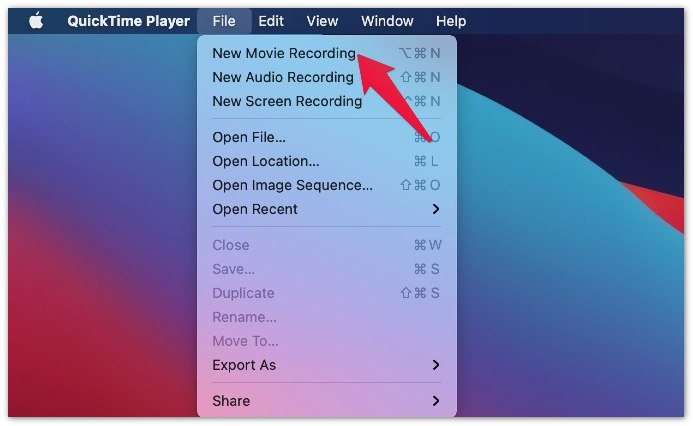 Quicktime New Movie Recording