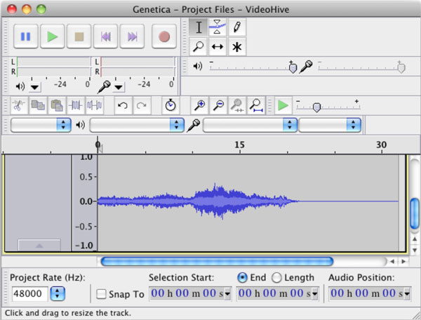 Grabe audio de computadora Mac con Audacity