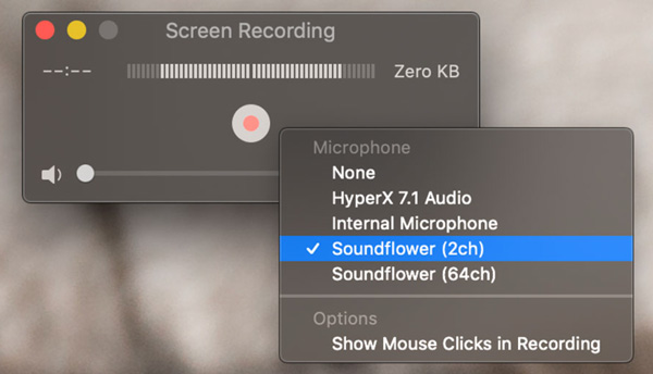 Grabe audio de computadora Mac con QuickTime