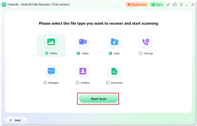 Seleccionar y escanear archivos