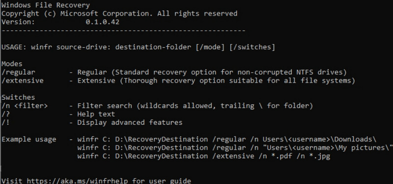 Recuperación de archivos de Windows