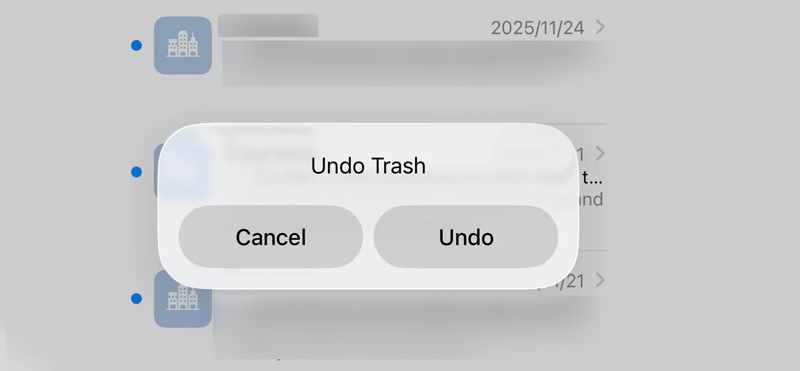 Recuperar correos electrónicos eliminados del iPad Deshacer la eliminación de la papelera