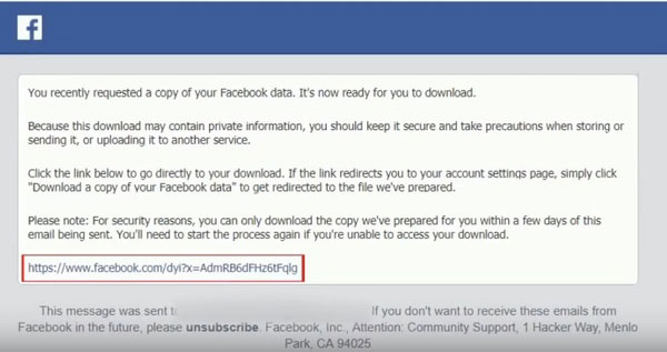 Recuperar videos de Facebook eliminados con la configuración de archivo