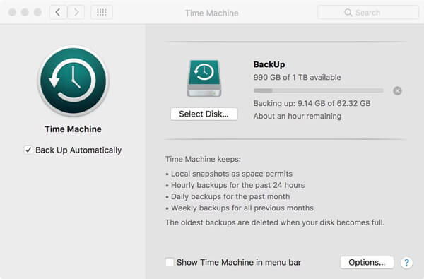 Máquina del tiempo Mac