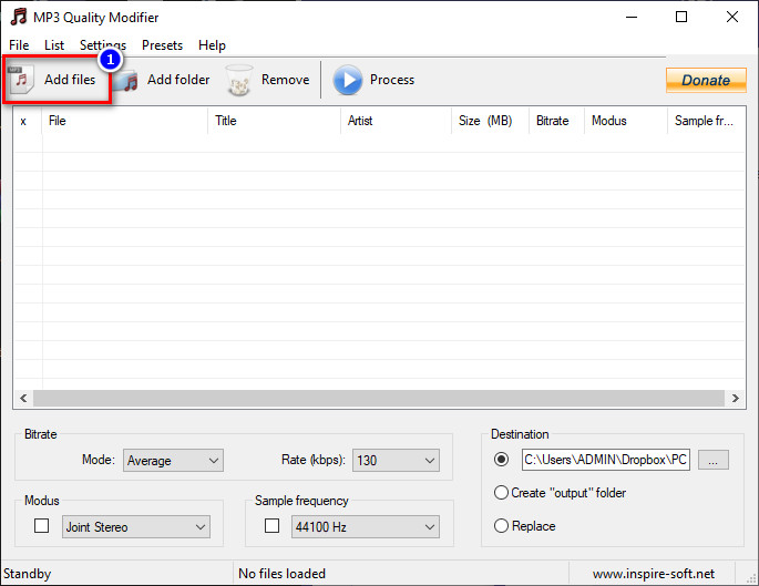 Modificador de calidad MP3 abierto