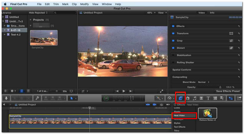 Seleccione el complemento Neat Video
