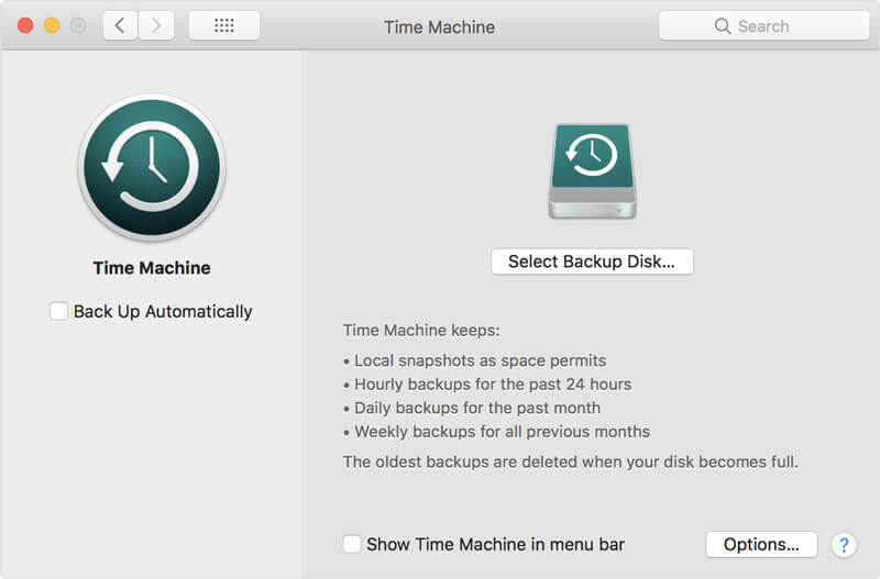 Copia de seguridad de Mac con Time Machine